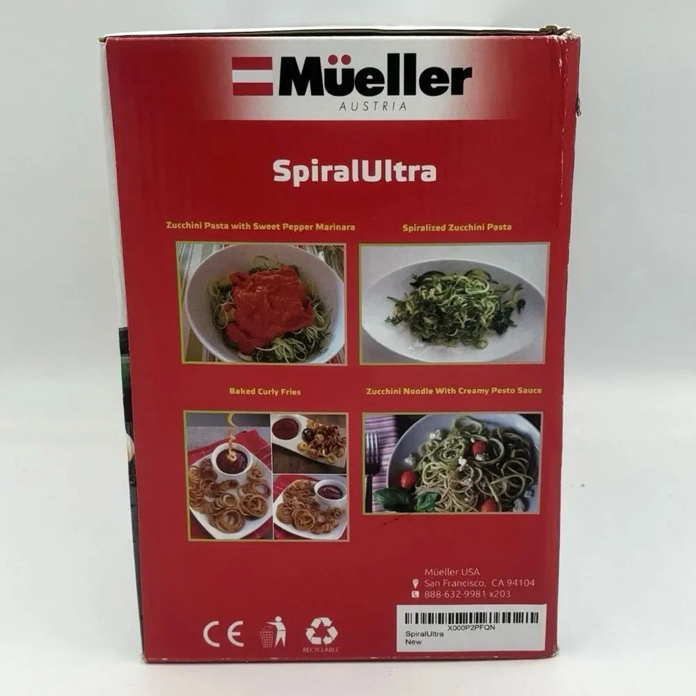 New Mueller Austria 8 In 1 Spiral Ultra Spiralizer Mandoline Juicer Kitchen Tool